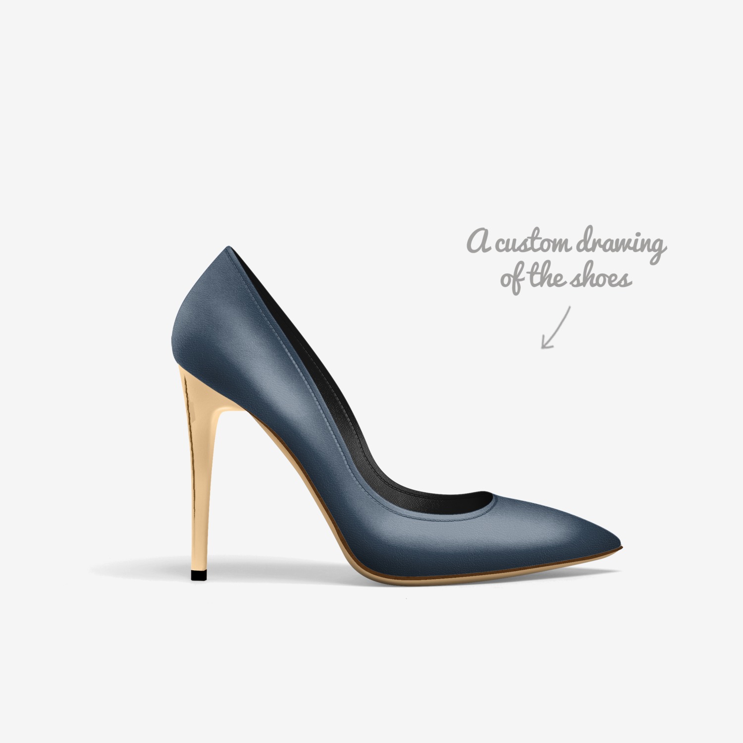 Alexanders custom made in Italy shoes by Darius Alexander | Sketch view