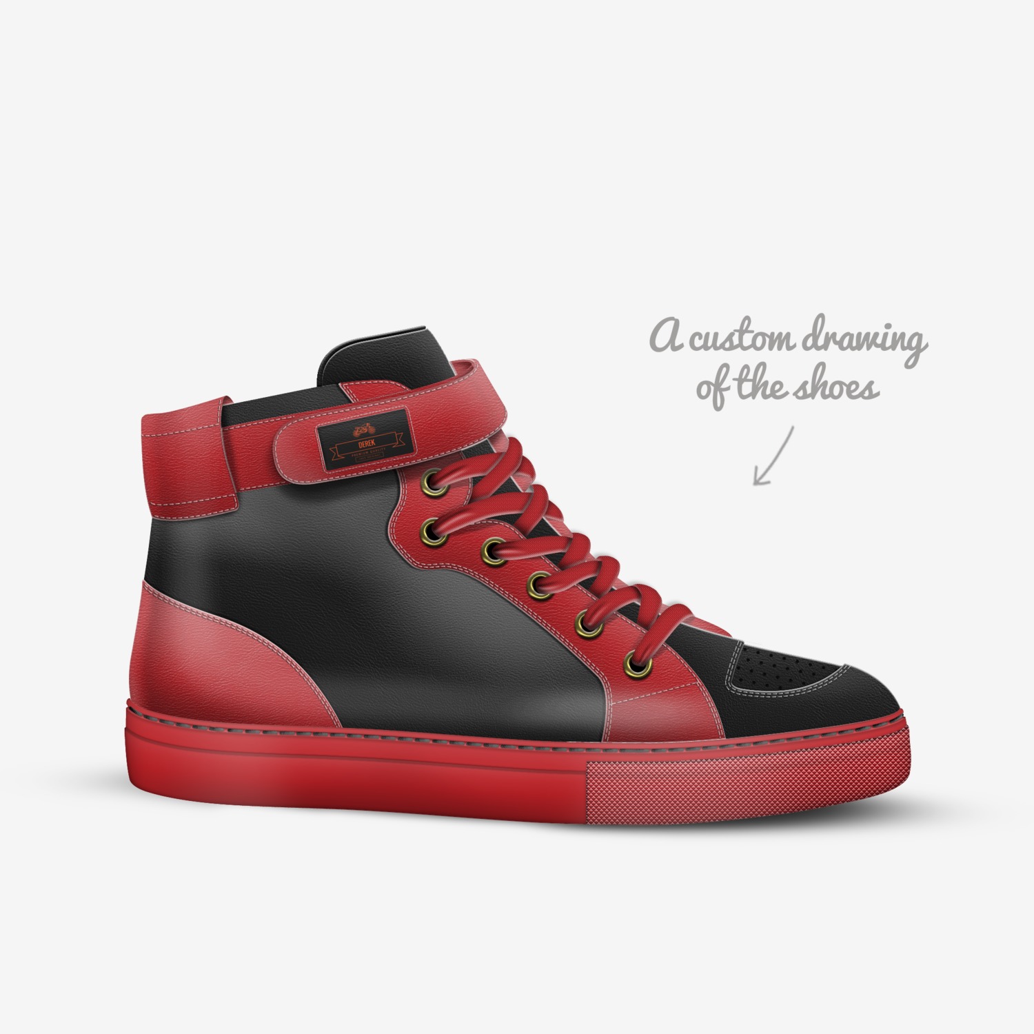 Derek custom made in Italy shoes by Derek Moore The Boss | Sketch view