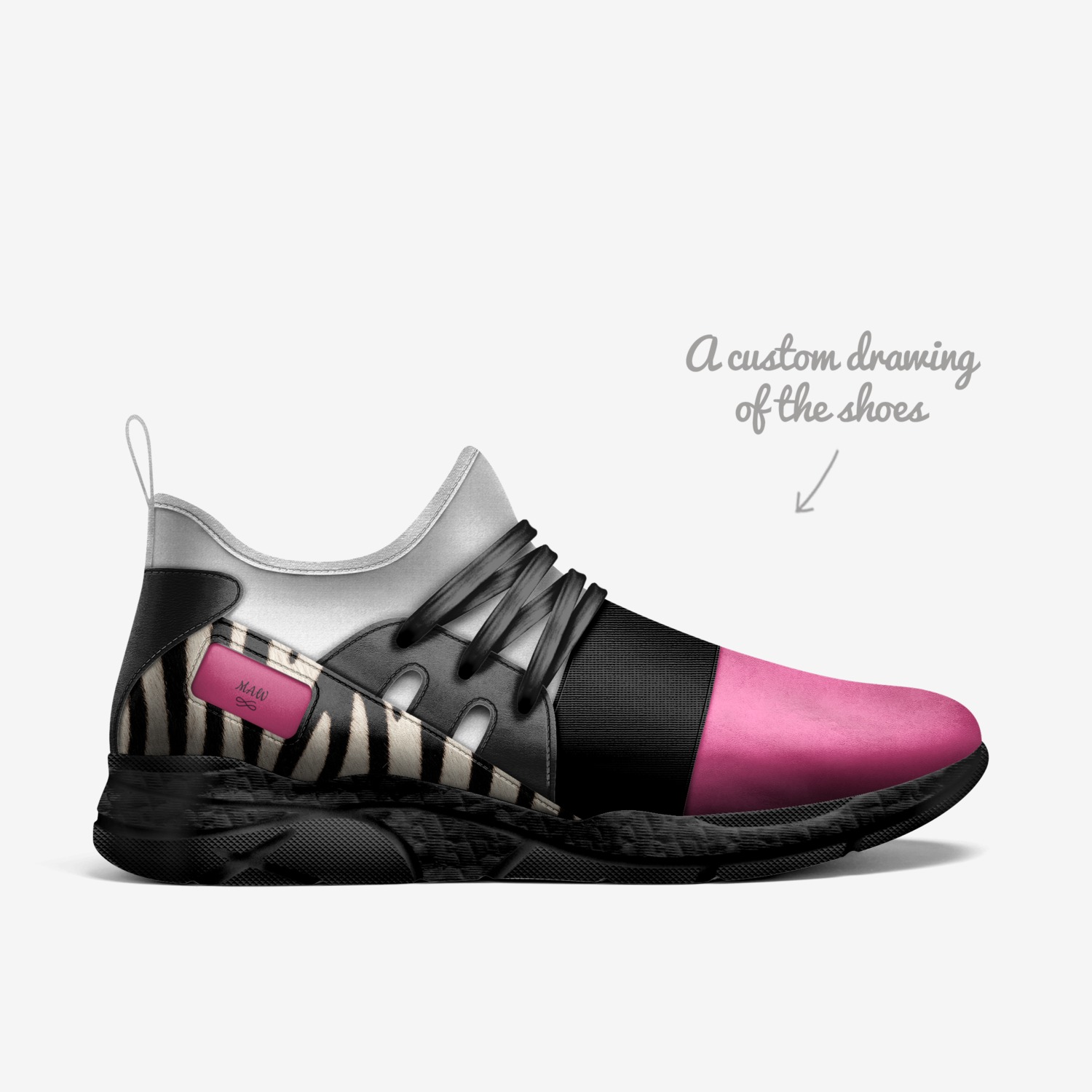 MAW custom made in Italy shoes by Melisa Gray | Sketch view