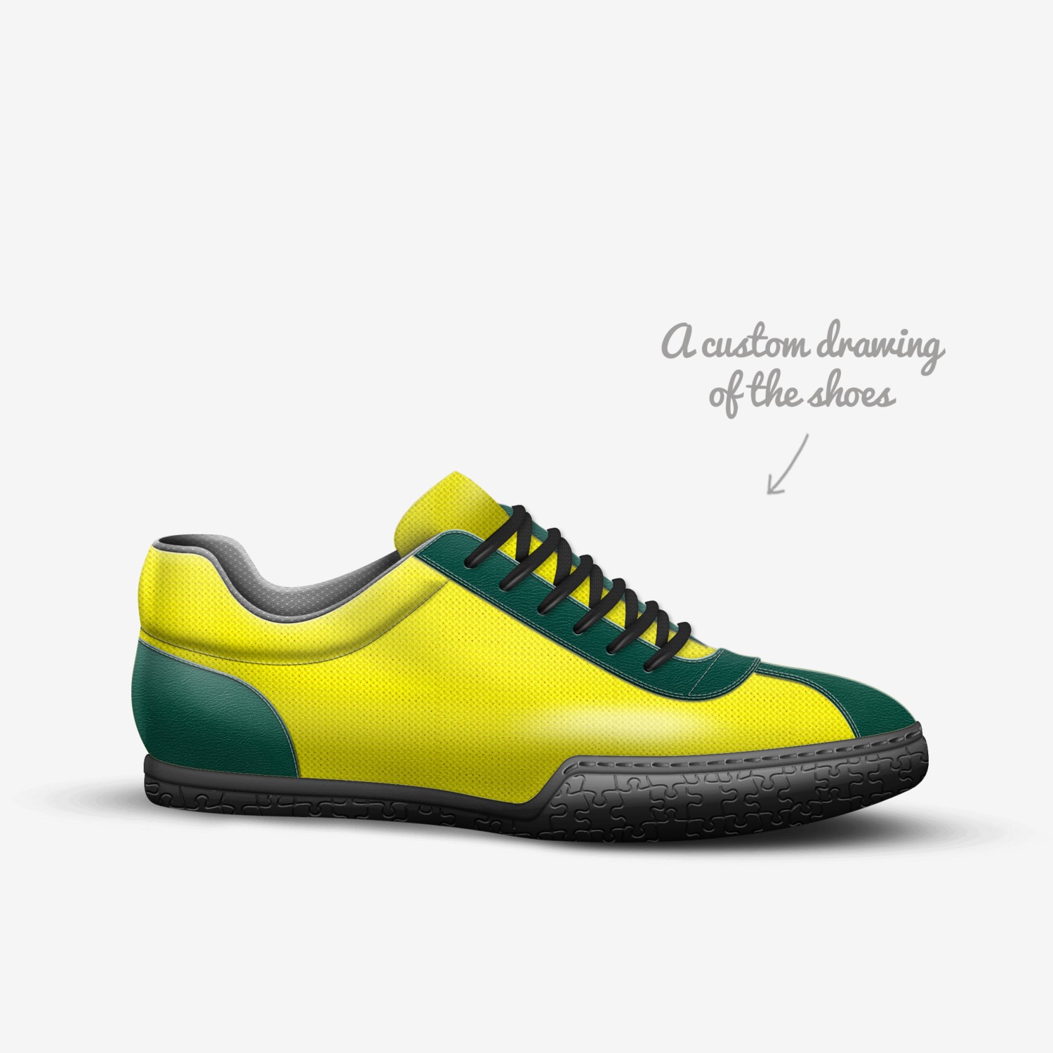 RAGGA 2 custom made in Italy shoes by Tyrone Grandison | Sketch view