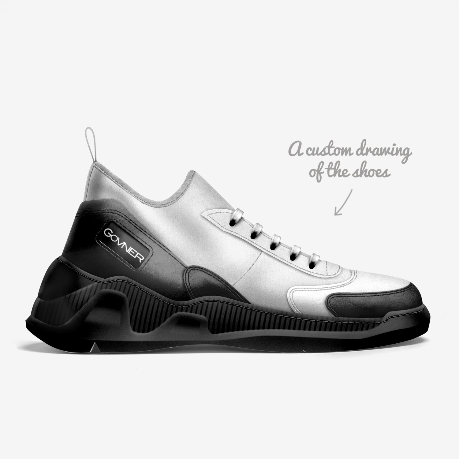 High Society II custom made in Italy shoes by Govner Leather | Sketch view