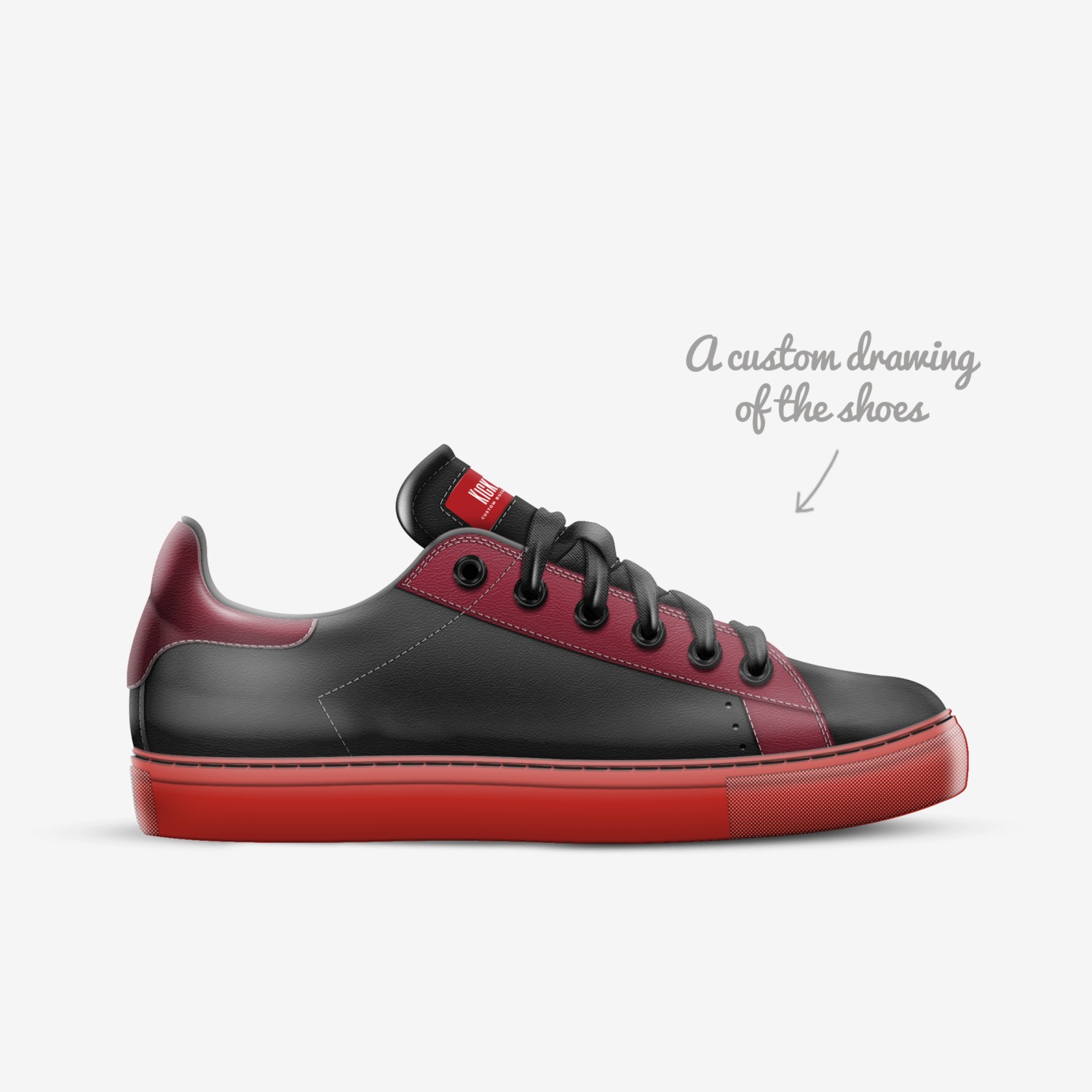 Kickdoor custom made in Italy shoes by Alex Enrique Zamarripa | Sketch view