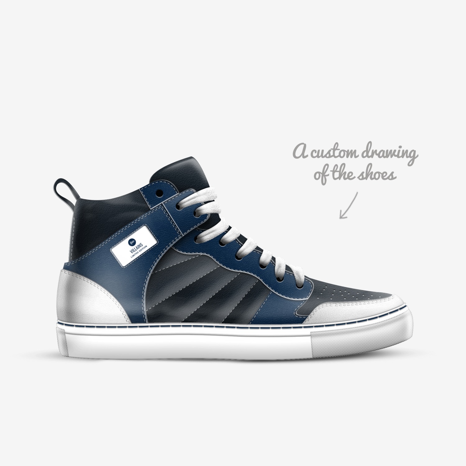 Villains custom made in Italy shoes by Villain ™️ | Sketch view