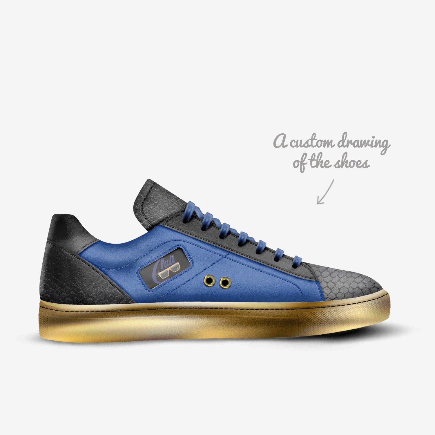 Cali Kairo 3 custom made in Italy shoes by Kevin Martin Jr. | Sketch view