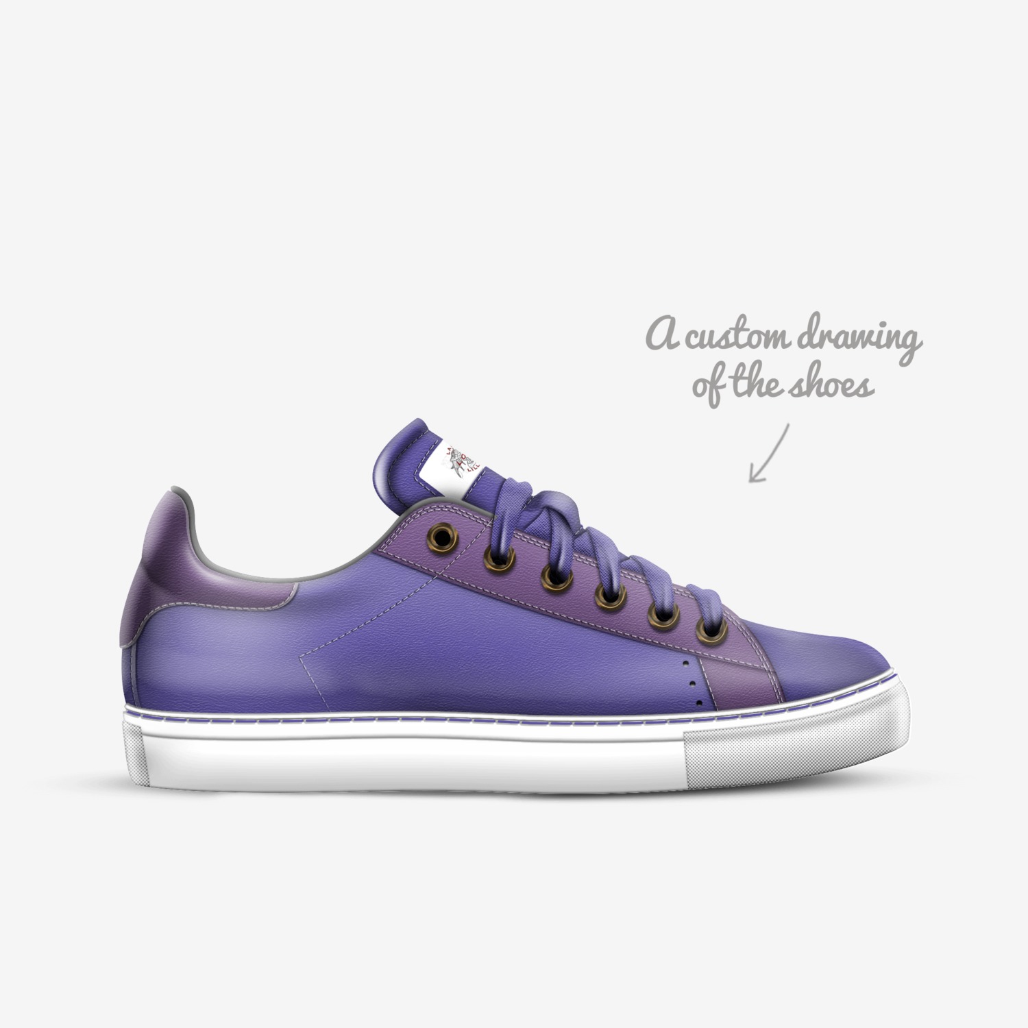 LoL8.6 custom made in Italy shoes by Ana Bar | Sketch view