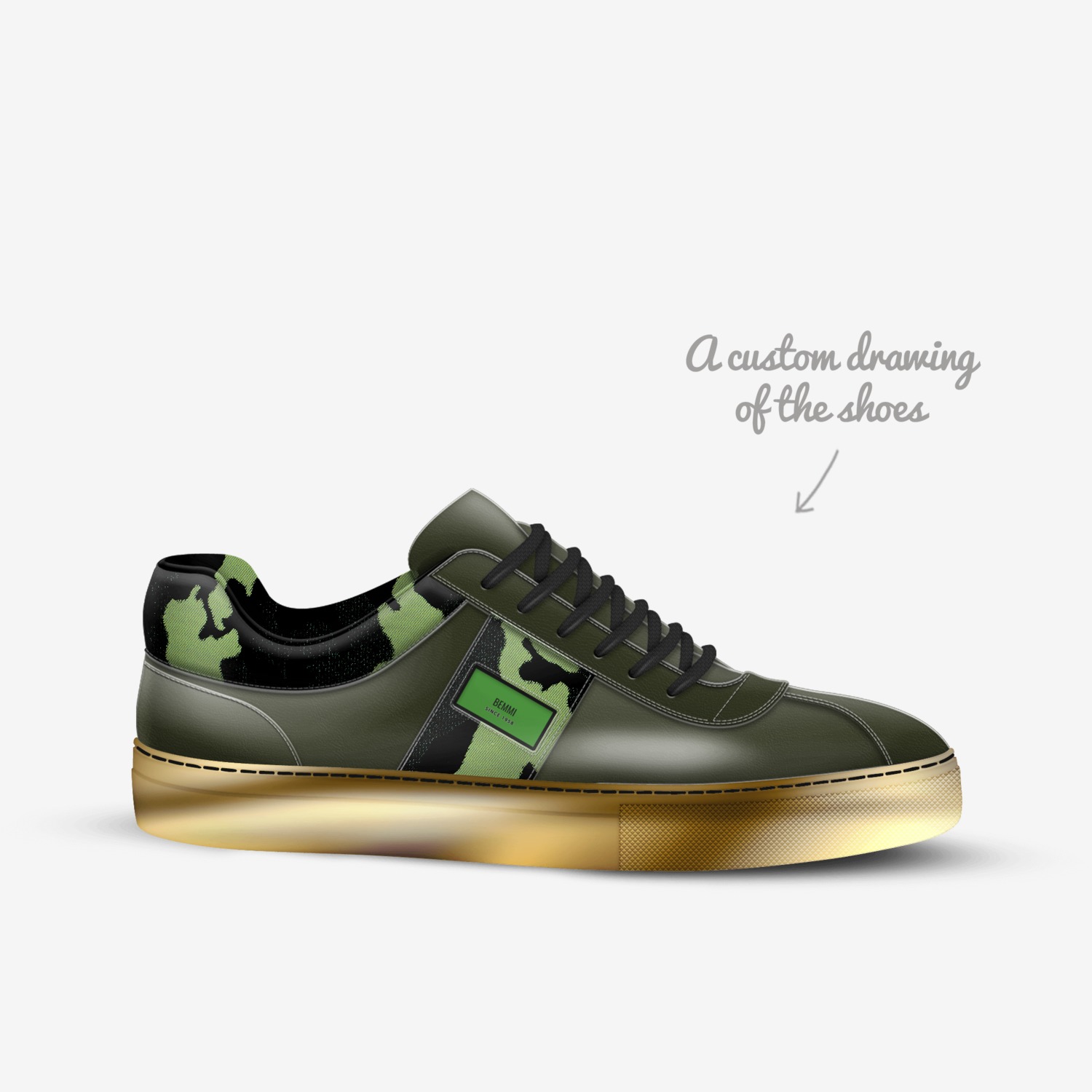 BEMMI custom made in Italy shoes by Horace Graham | Sketch view