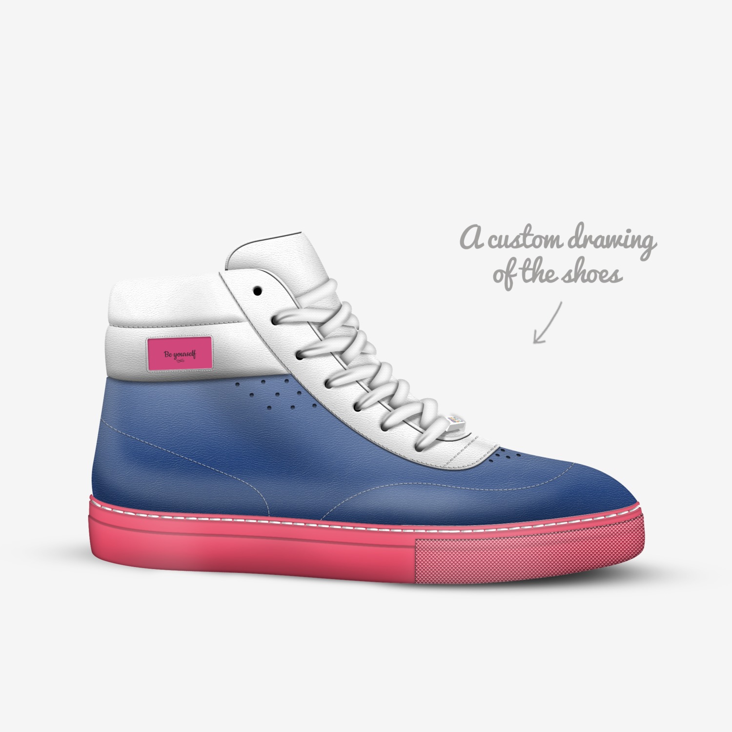 Goals custom made in Italy shoes by Keosha Long | Sketch view