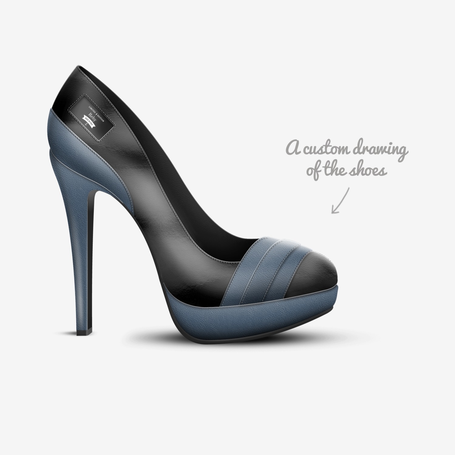 Reby custom made in Italy shoes by David Taylor | Sketch view