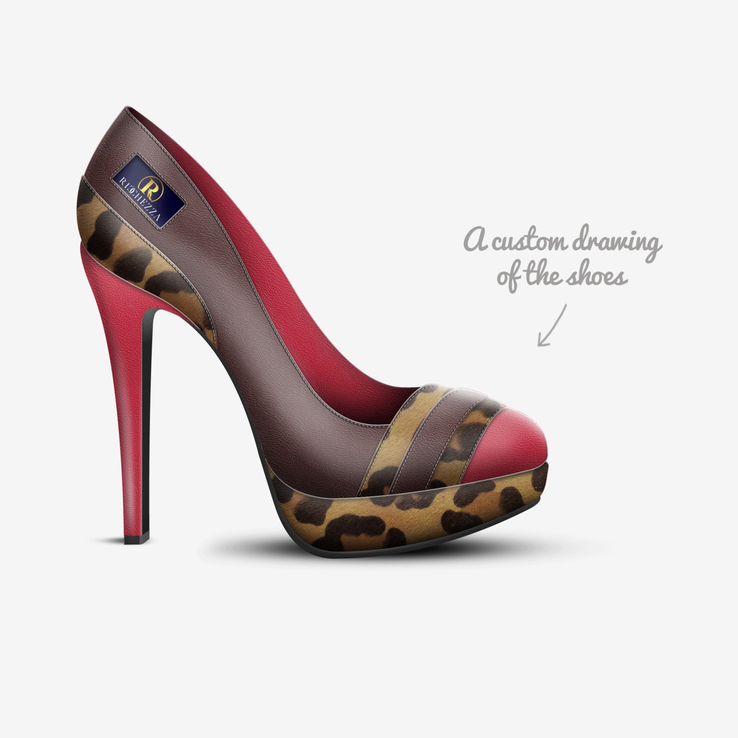 The night stalker custom made in Italy shoes by Ricchezza Custom Footwear Designer Co. | Sketch view