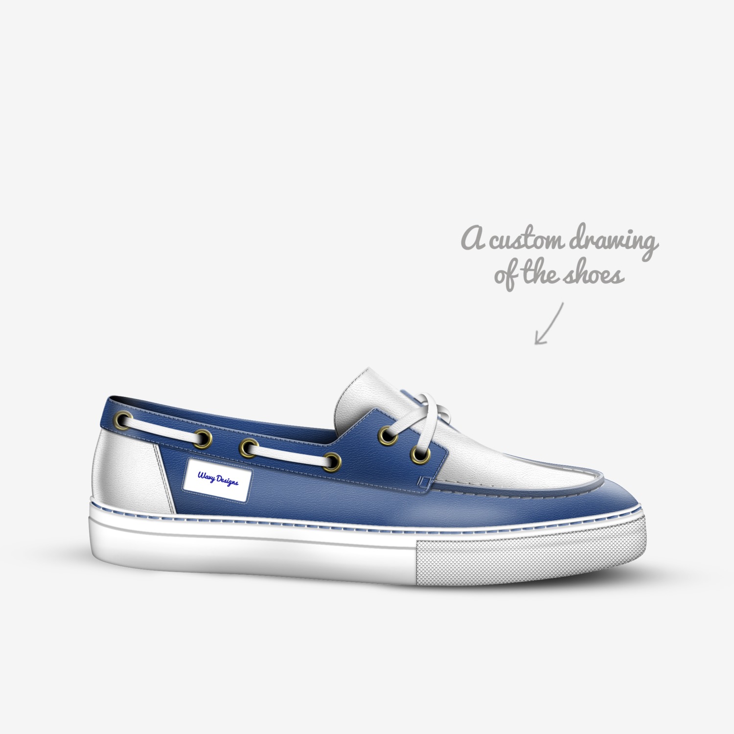 Wavy Designs custom made in Italy shoes by Cj Knipper | Sketch view