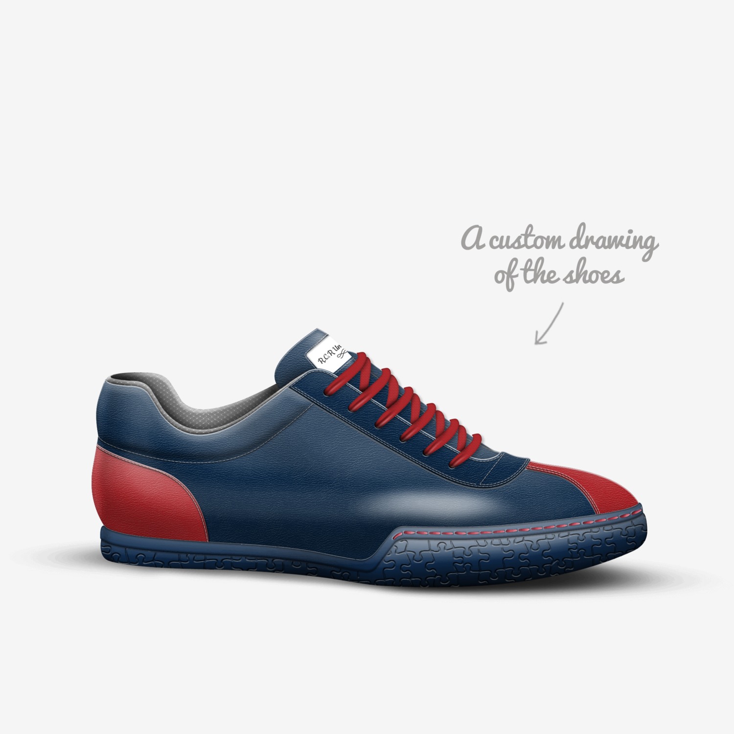 R.C.R Unlimited custom made in Italy shoes by Robert Brown | Sketch view