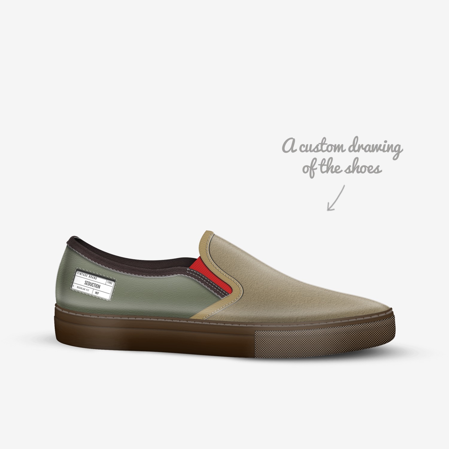 Seduction  custom made in Italy shoes by Mark Cross | Sketch view