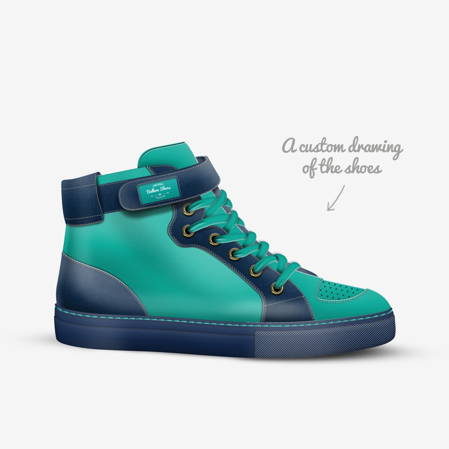 Ballerz Shoes custom made in Italy shoes by Eddie Brown Sharp Shoes | Sketch view