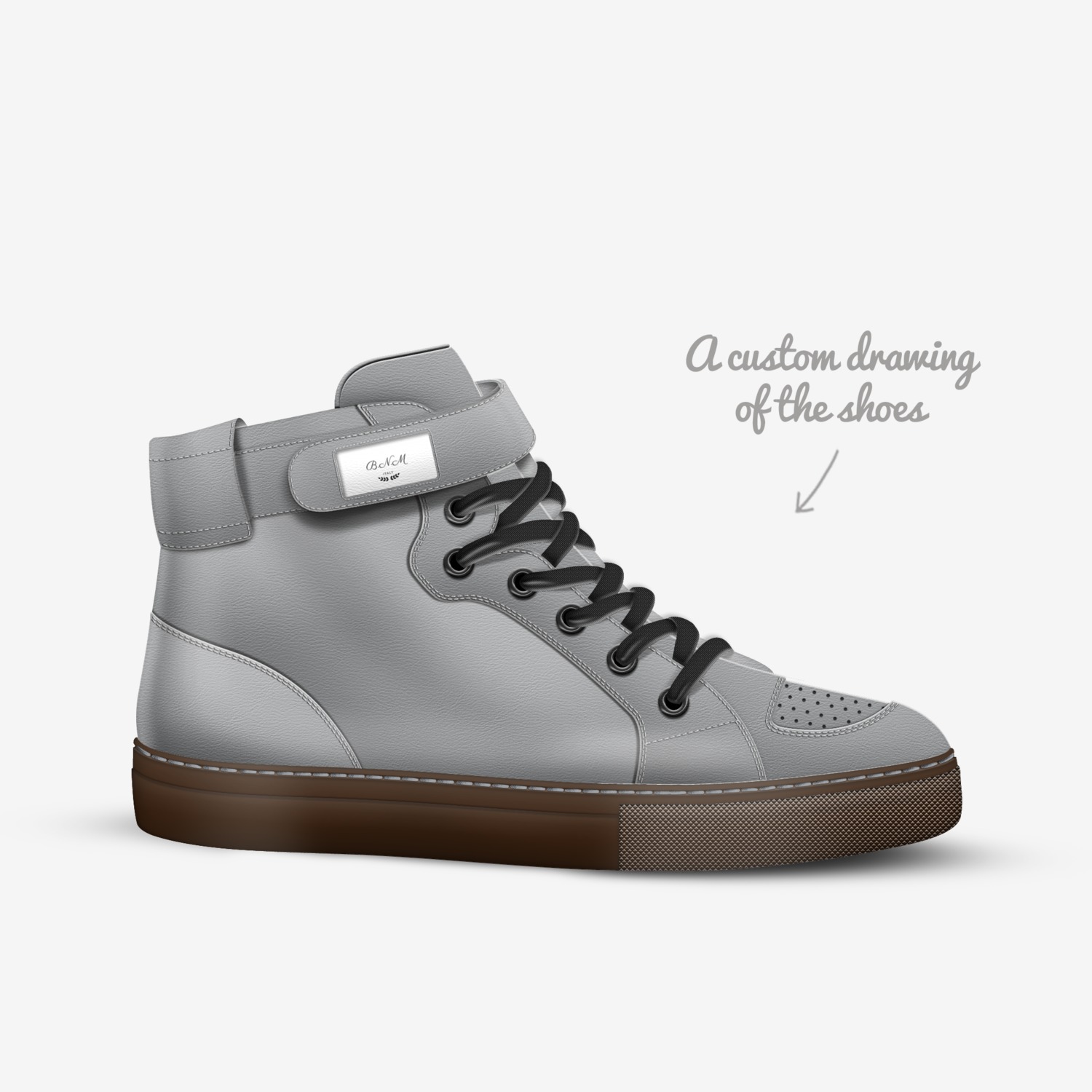 B.N.M custom made in Italy shoes by Brayan Maguellal | Sketch view
