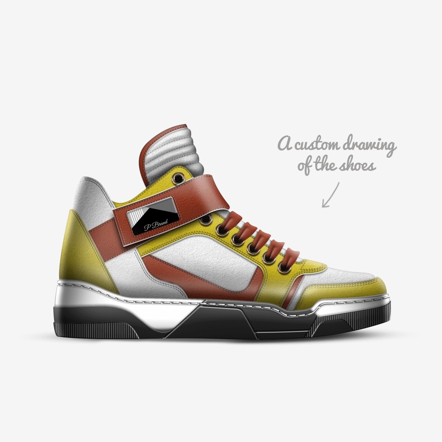 P Brand  custom made in Italy shoes by Paul Sutton | Sketch view