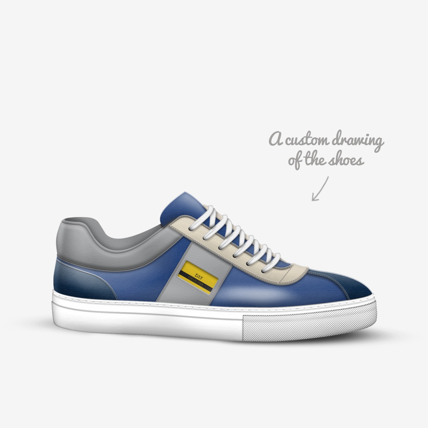 DX5 custom made in Italy shoes by Dana Carter | Sketch view
