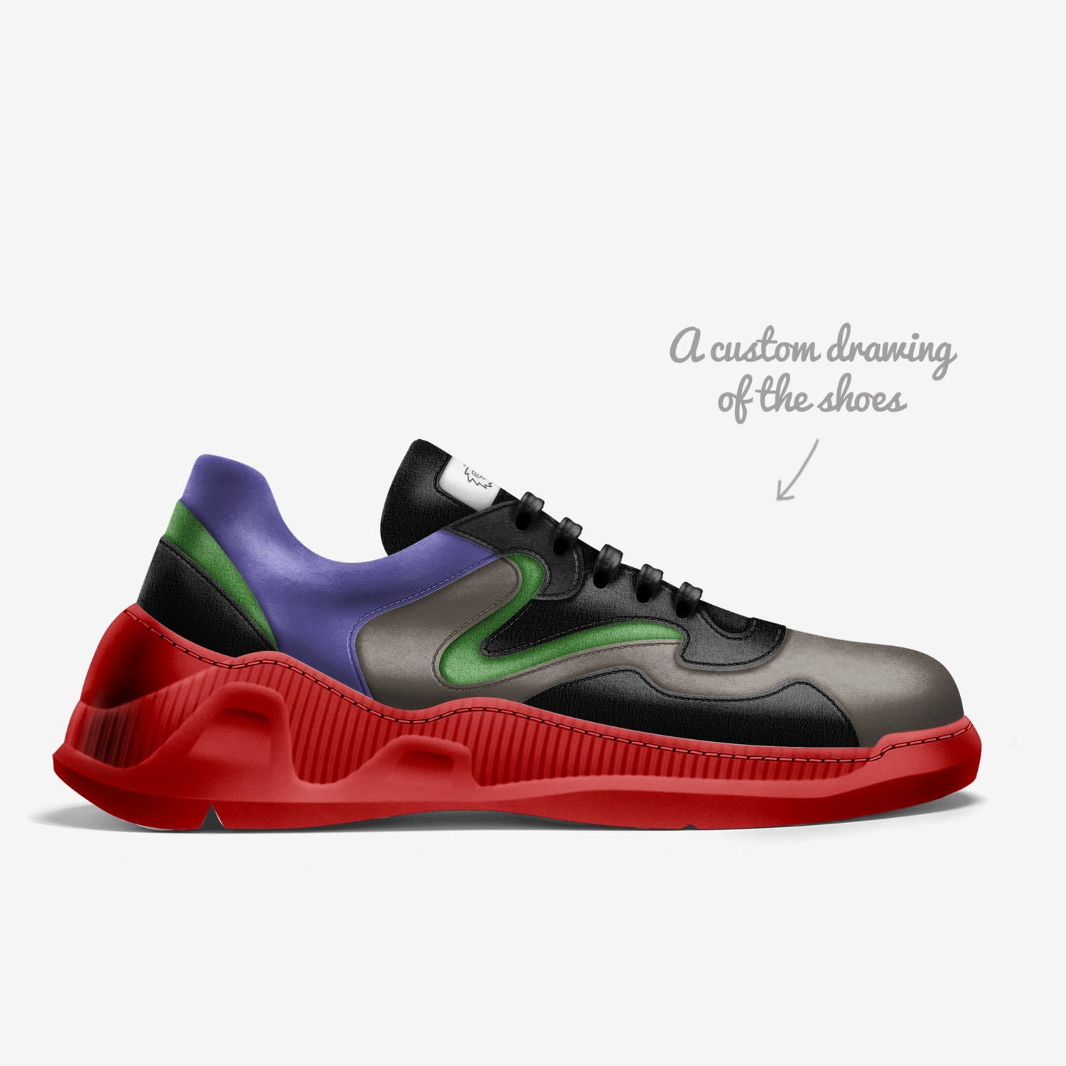Cykk Ryder's  custom made in Italy shoes by Jimmy Rokkstar | Sketch view