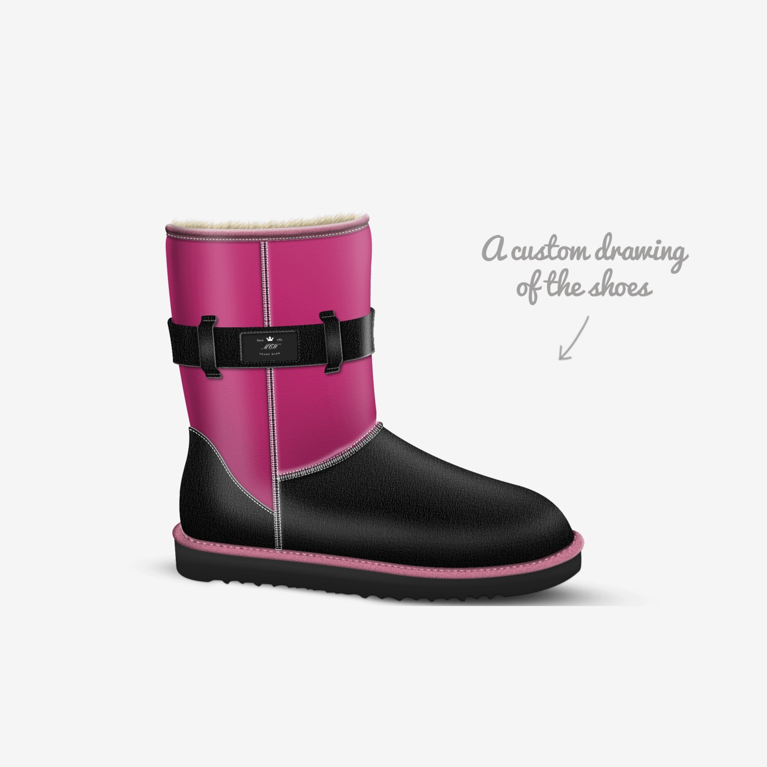 MCW custom made in Italy shoes by Monet Wilson | Sketch view