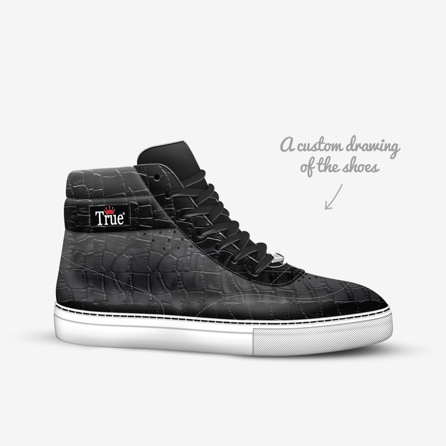 JH056 custom made in Italy shoes by TRUE APPAREL | Sketch view