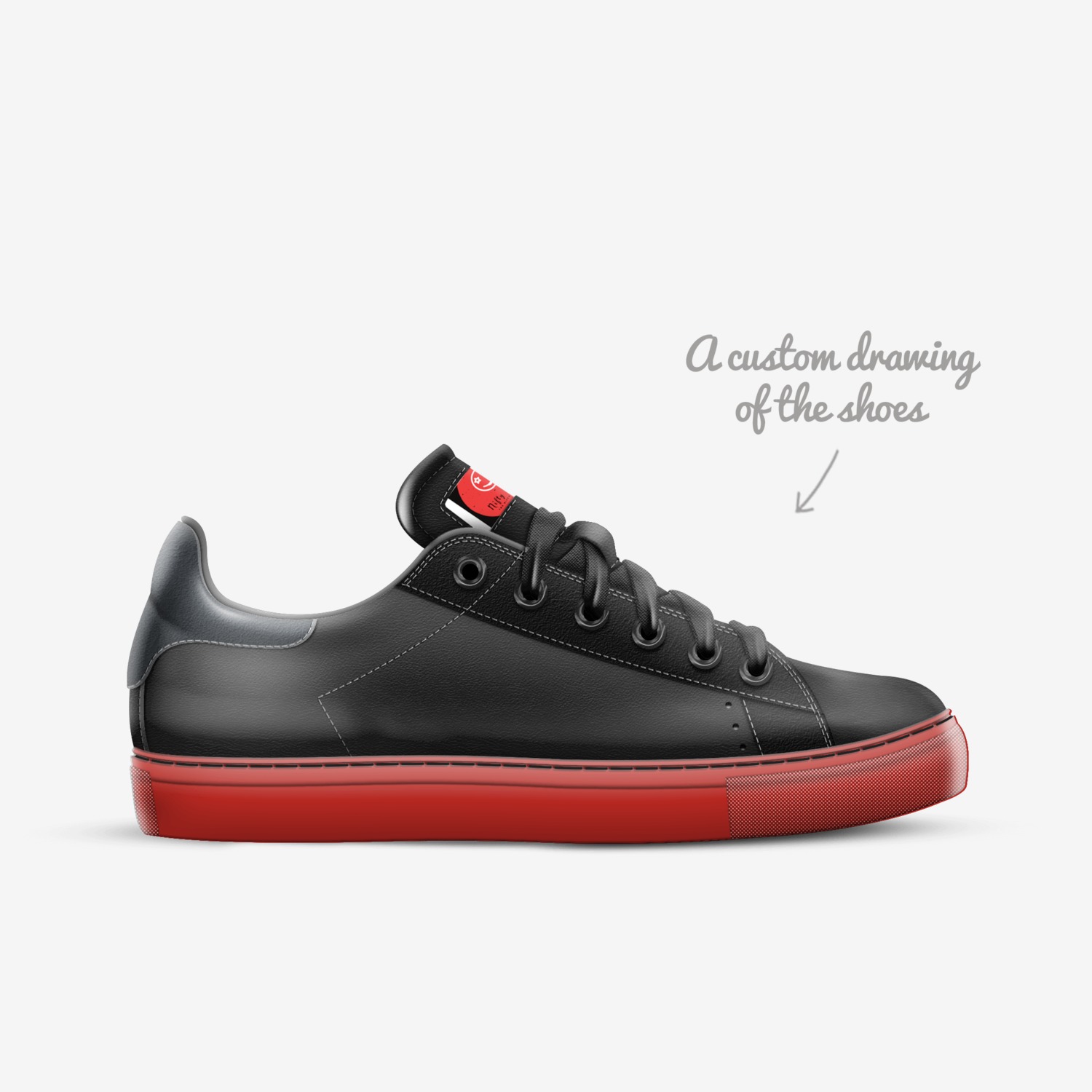 Nifty Vibez custom made in Italy shoes by Danielle Sessoms | Sketch view