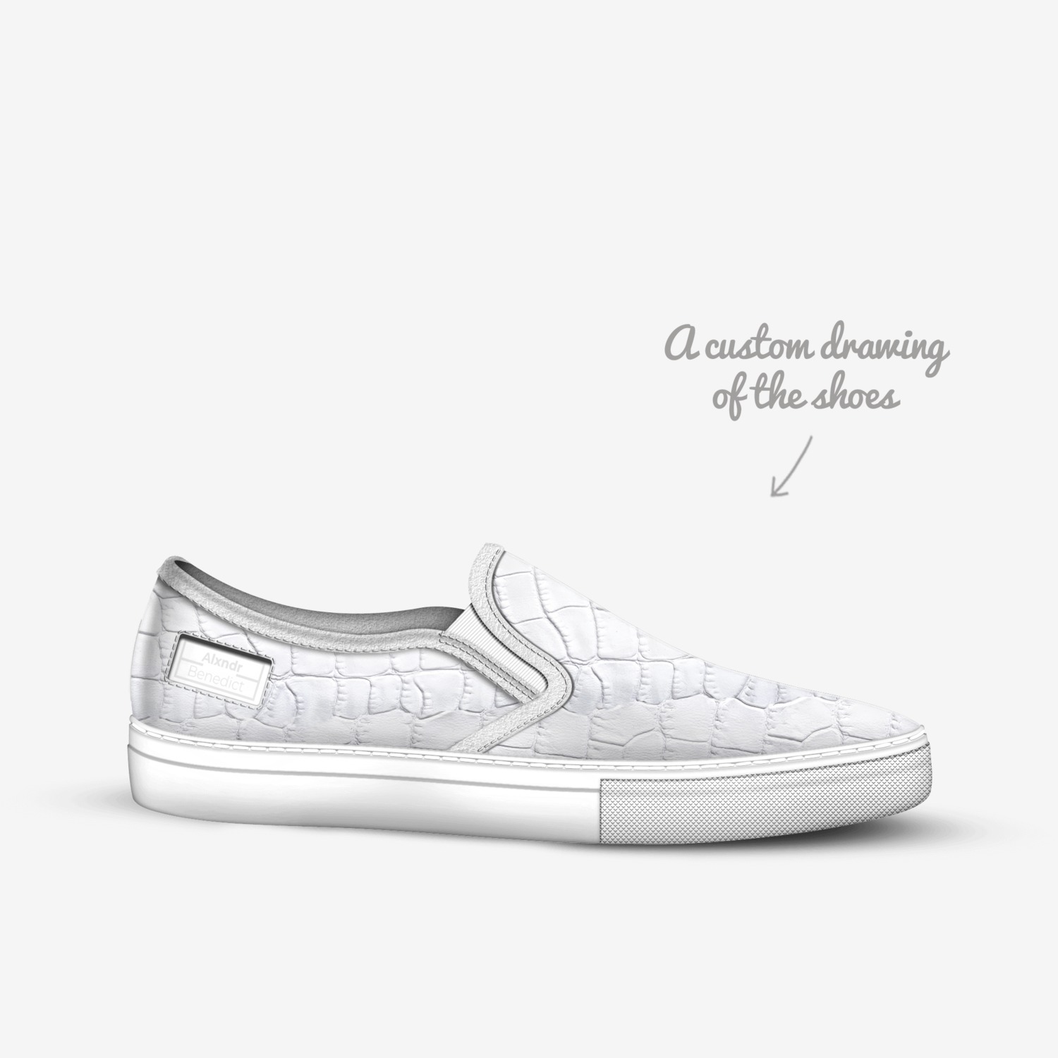 ALXNDR BLANC custom made in Italy shoes by Alexander Peters | Sketch view