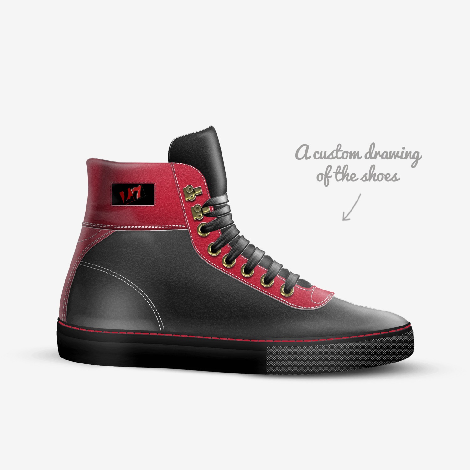 LOSER 1 custom made in Italy shoes by Marcellus Fountain | Sketch view