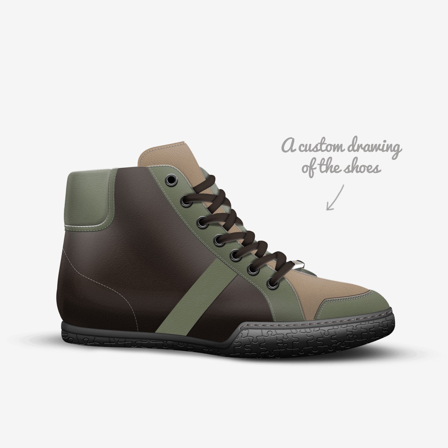 Alpine custom made in Italy shoes by Roy Abernathy | Sketch view