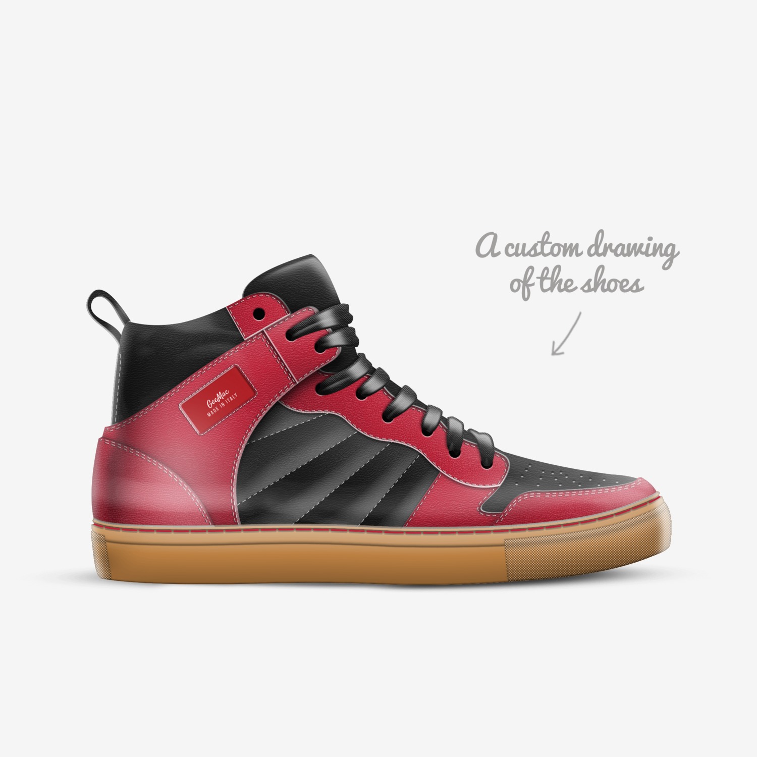 GeeMac custom made in Italy shoes by Grace Mckechnie | Sketch view