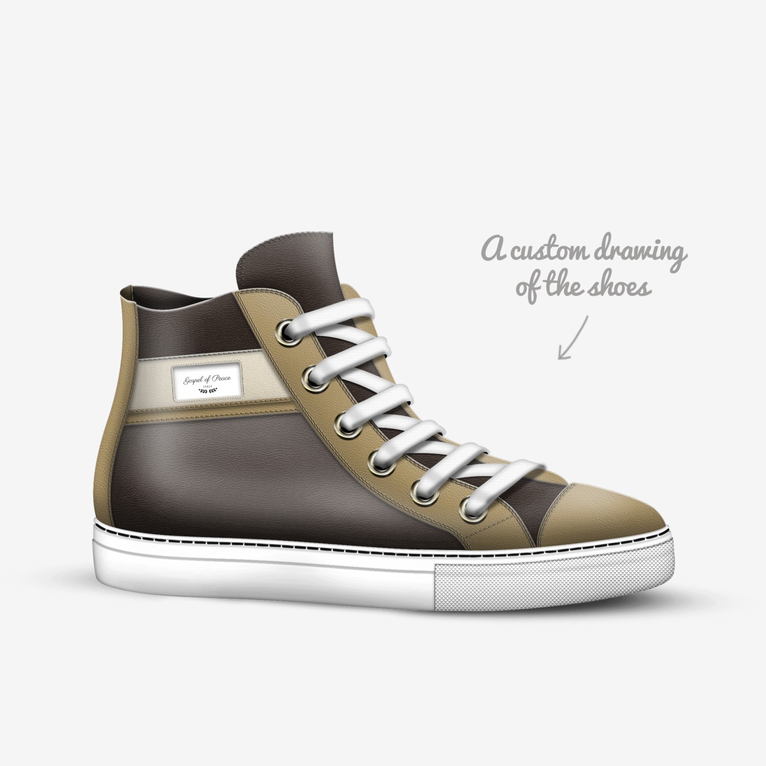 Gospel of Peace custom made in Italy shoes by Jeremiah Nolet | Sketch view