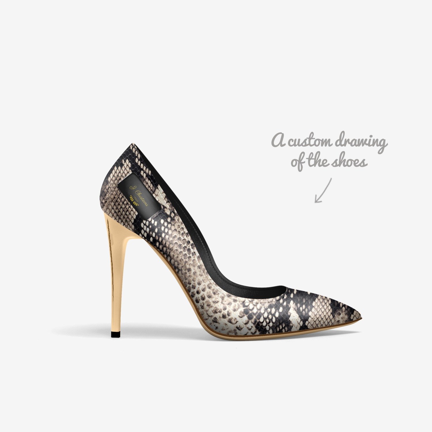J. Christians custom made in Italy shoes by Jeremy Hill | Sketch view
