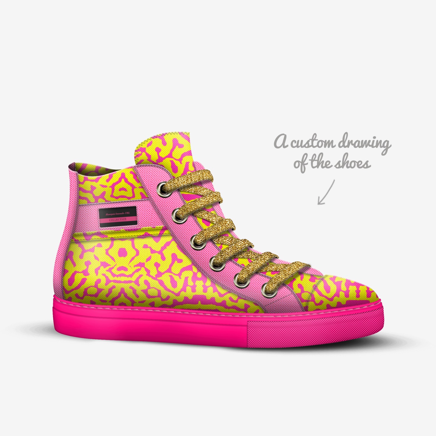 Manequin lemonade  custom made in Italy shoes by Michael Dunman | Sketch view