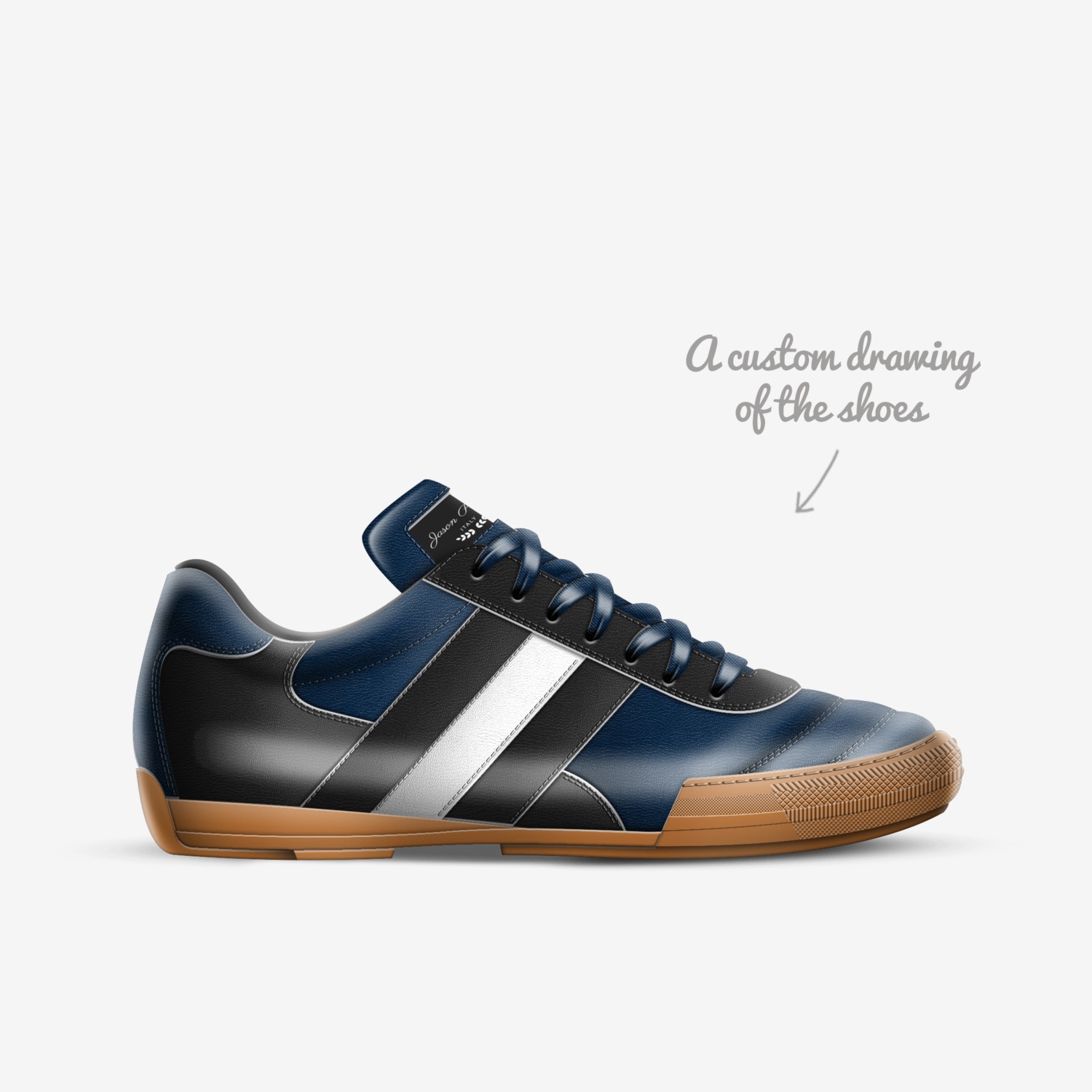 Jason Pierre custom made in Italy shoes by Jason Pierre | Sketch view