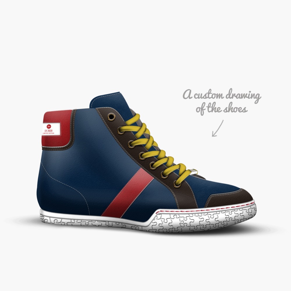 LV 2020 limited edition shoe LV 2020 artisan made in Italy shoes by Tiffany Scrivens