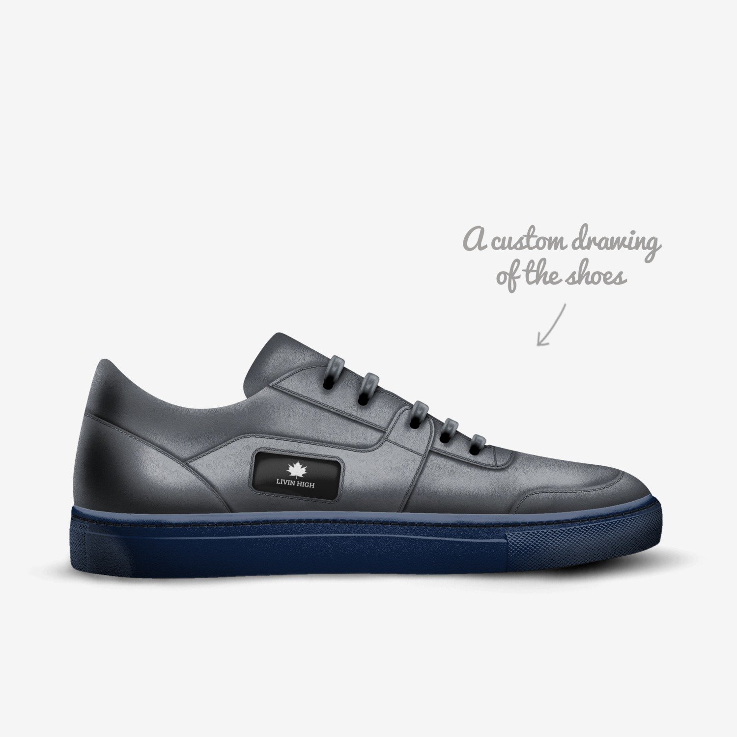 Livin custom made in Italy shoes by Isaac Padilla | Sketch view