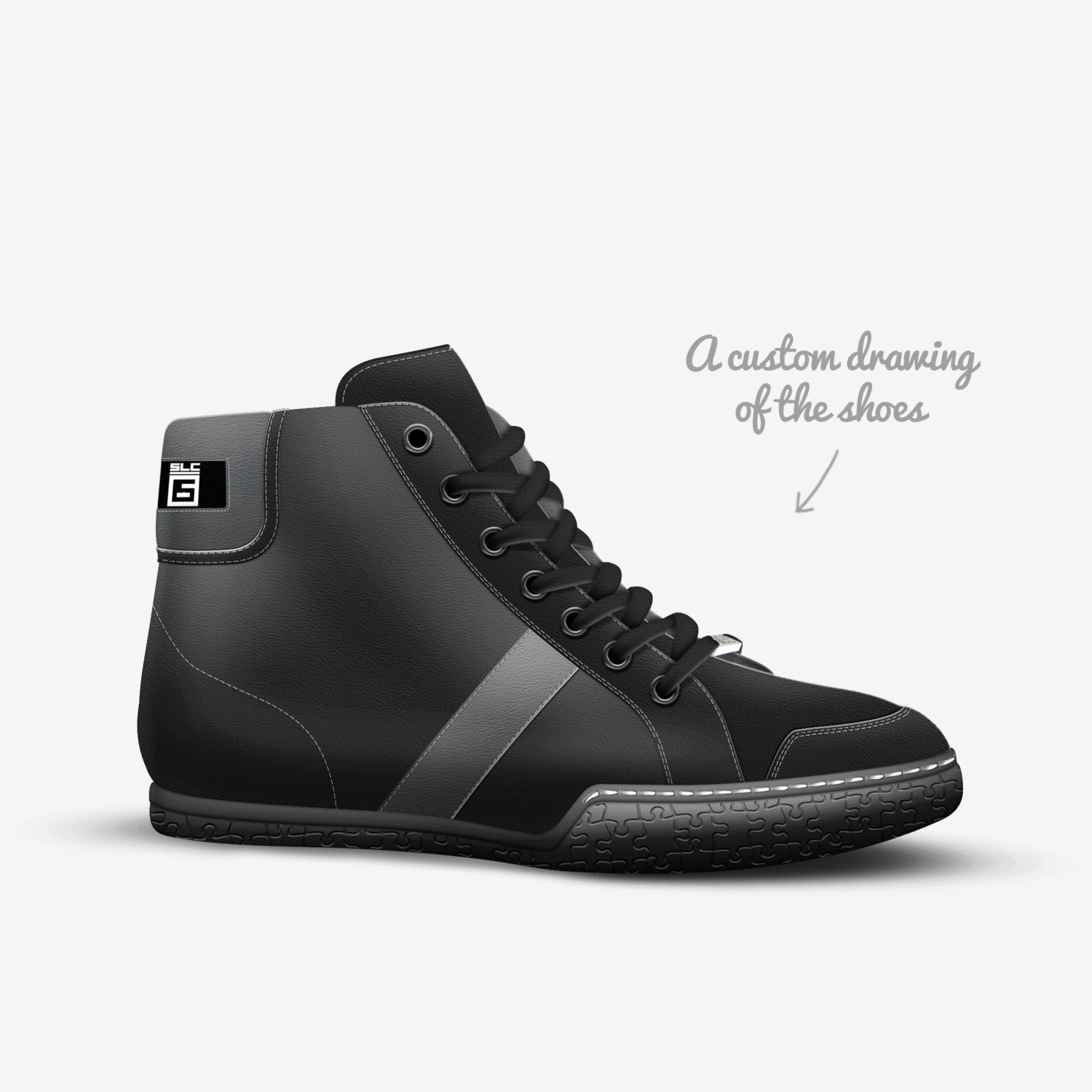SLC-6 Deep Space custom made in Italy shoes by Kevin Martin Jr. | Sketch view