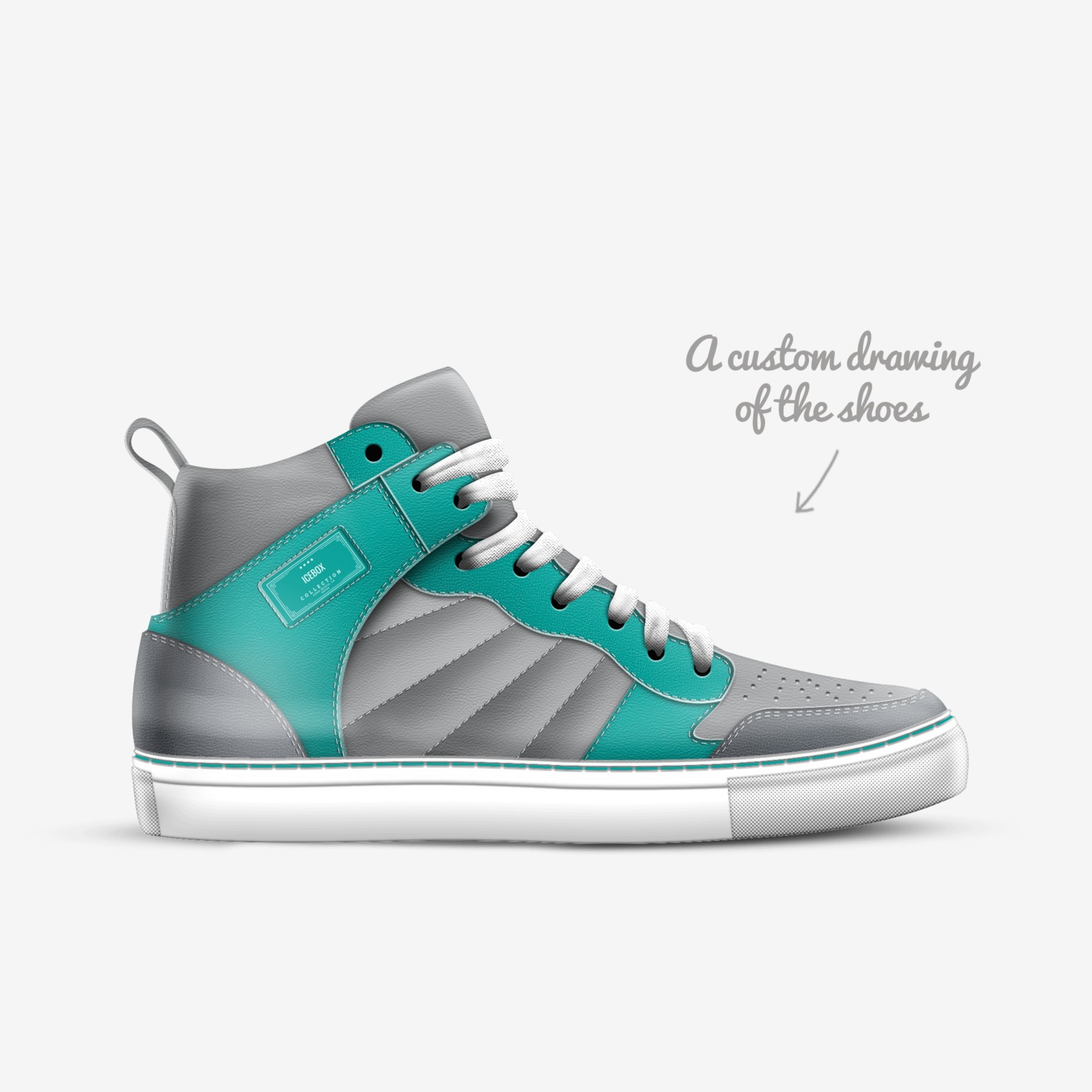 IceBox custom made in Italy shoes by Josie Parks | Sketch view