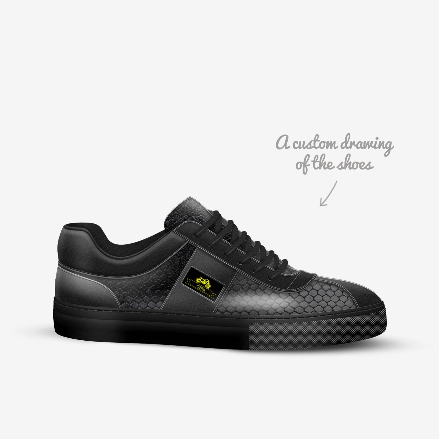 STEPPA L3 custom made in Italy shoes by Howard Rose | Sketch view