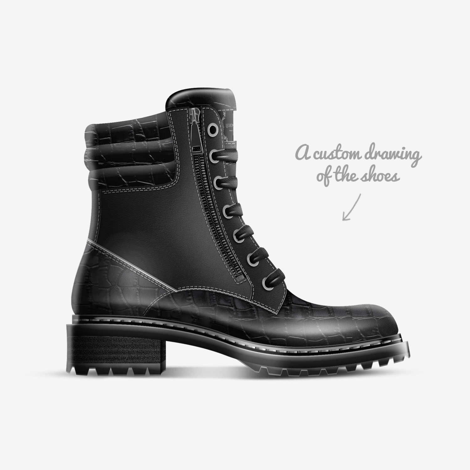 Lusso X custom made in Italy shoes by William Ross | Sketch view