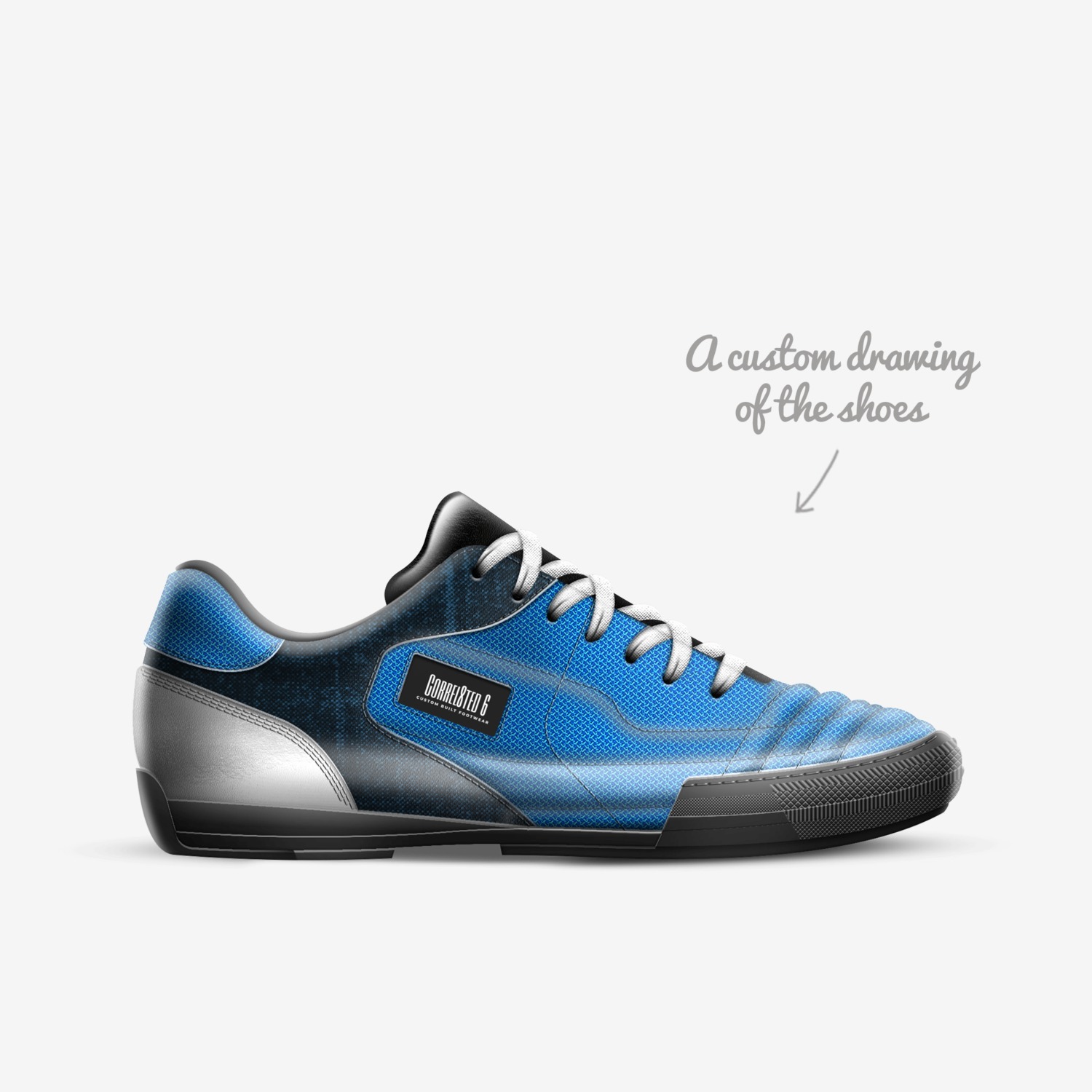 Correl8ted 6 custom made in Italy shoes by Cj Brandon | Sketch view