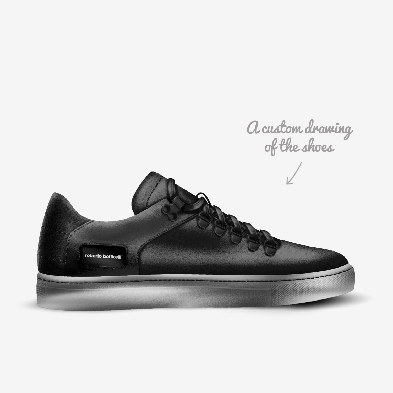Roberto Botticelli custom made in Italy shoes by Roberto Botticelli | Sketch view