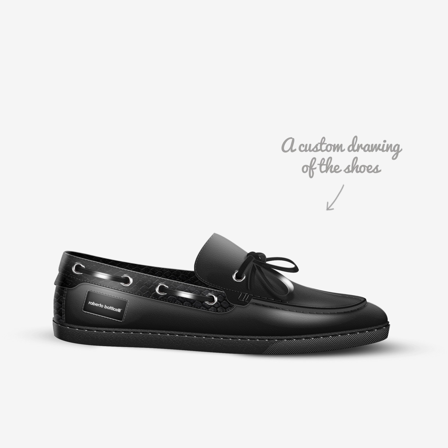 ROBERTO BOTTICELLI custom made in Italy shoes by Roberto Botticelli | Sketch view