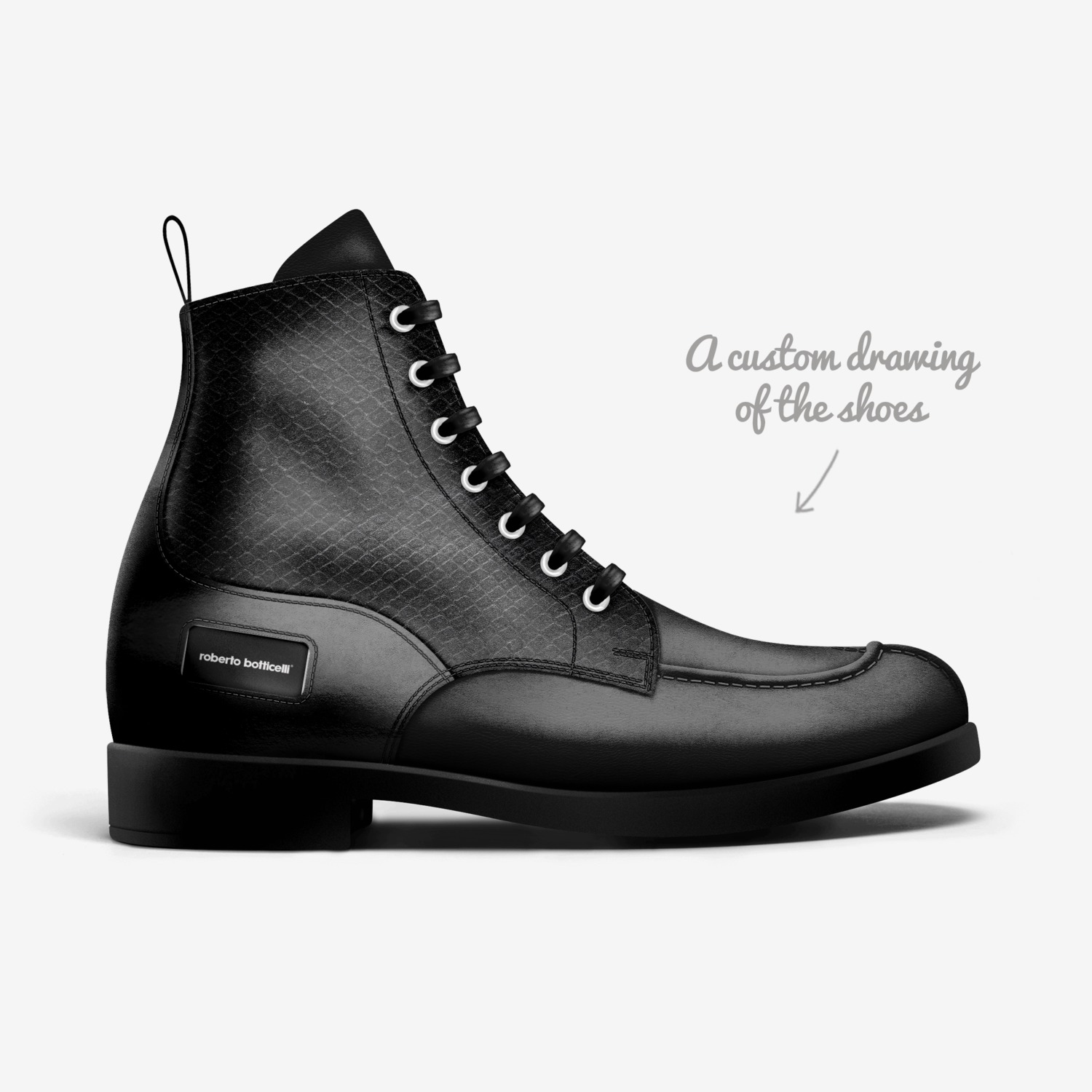 ROBERTO BOTTICELLI custom made in Italy shoes by Roberto Botticelli | Sketch view