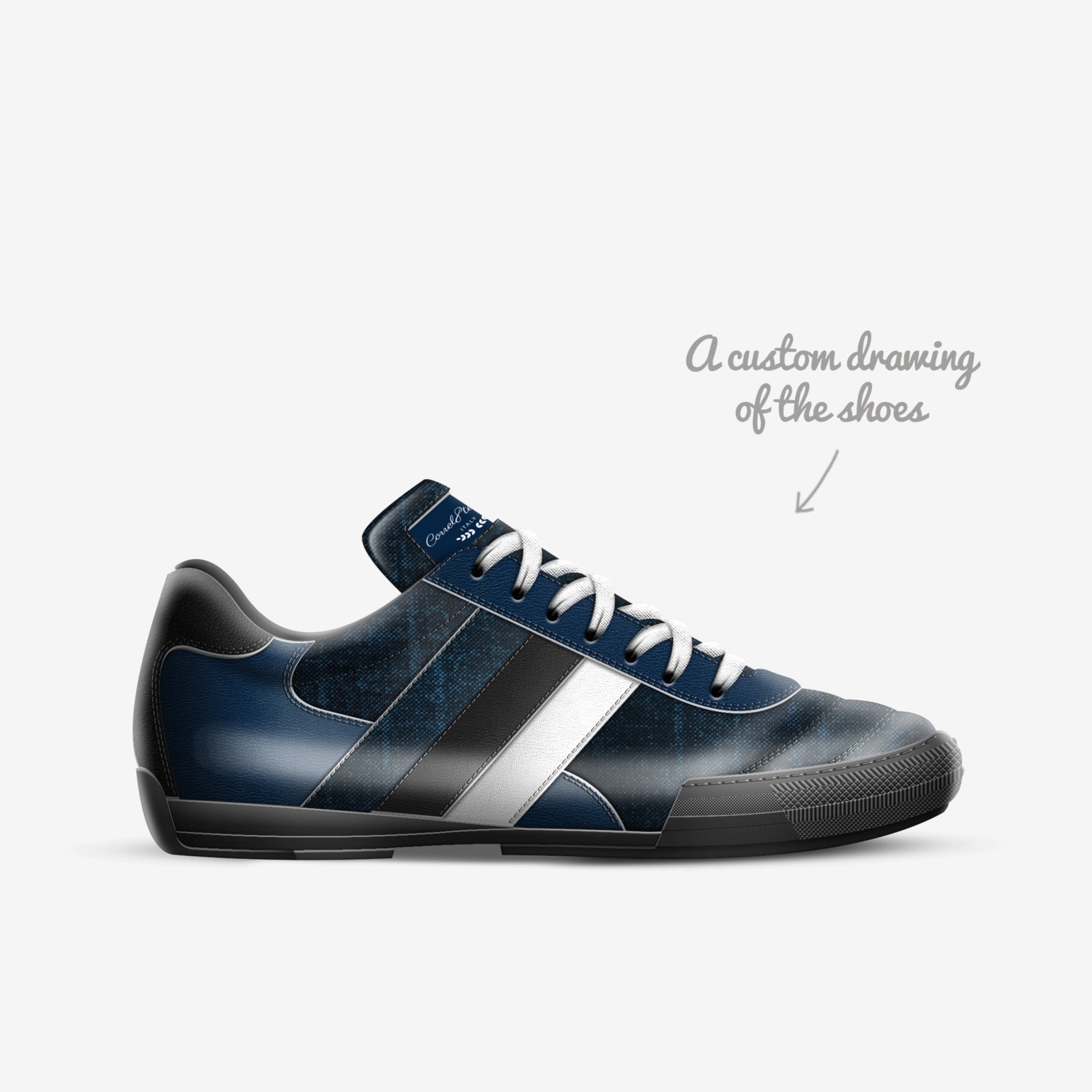 Correl8ted 8 custom made in Italy shoes by Cj Brandon | Sketch view