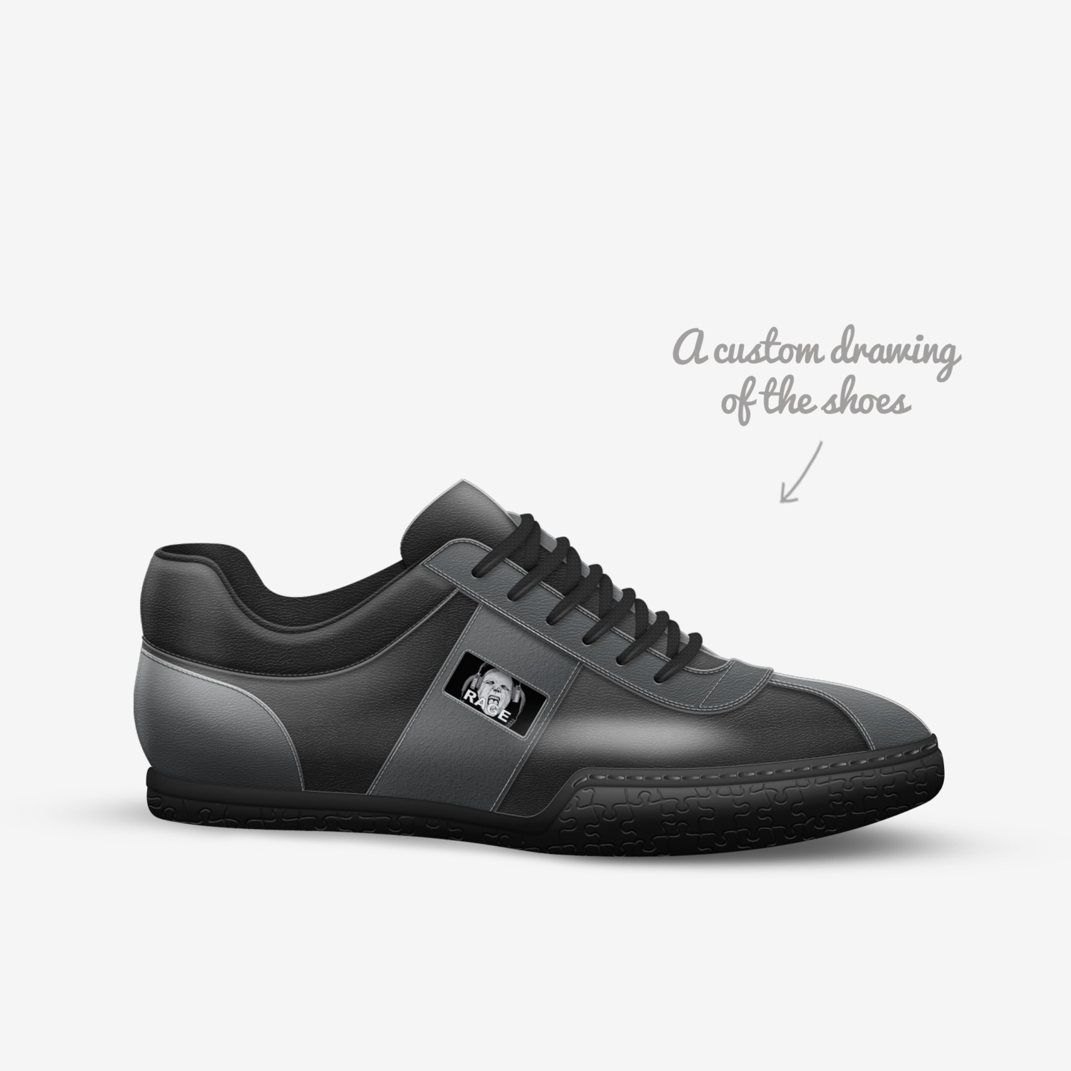 The Resusciteer custom made in Italy shoes by Life In The Fastlane | Sketch view