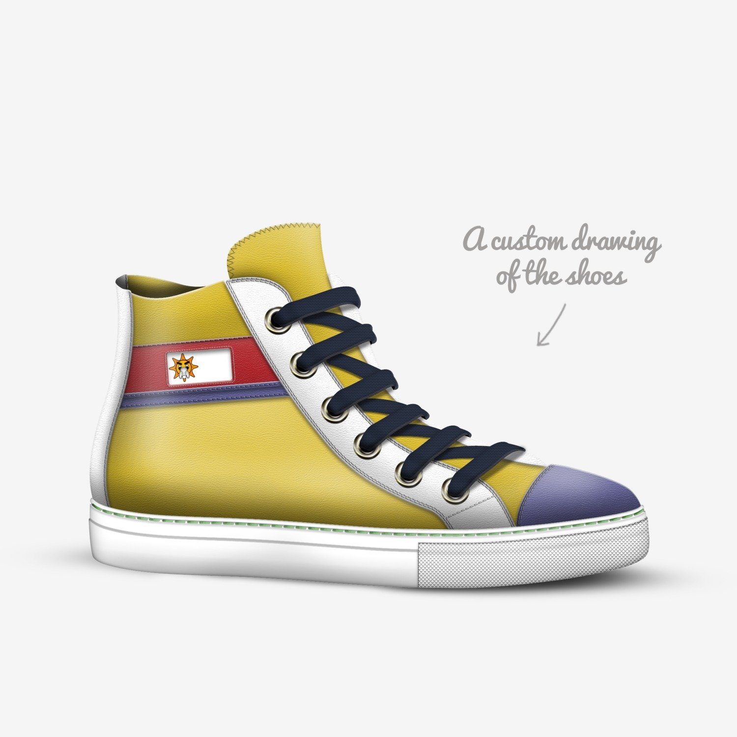 glo gang custom made in Italy shoes by Ellis Hindermann | Sketch view