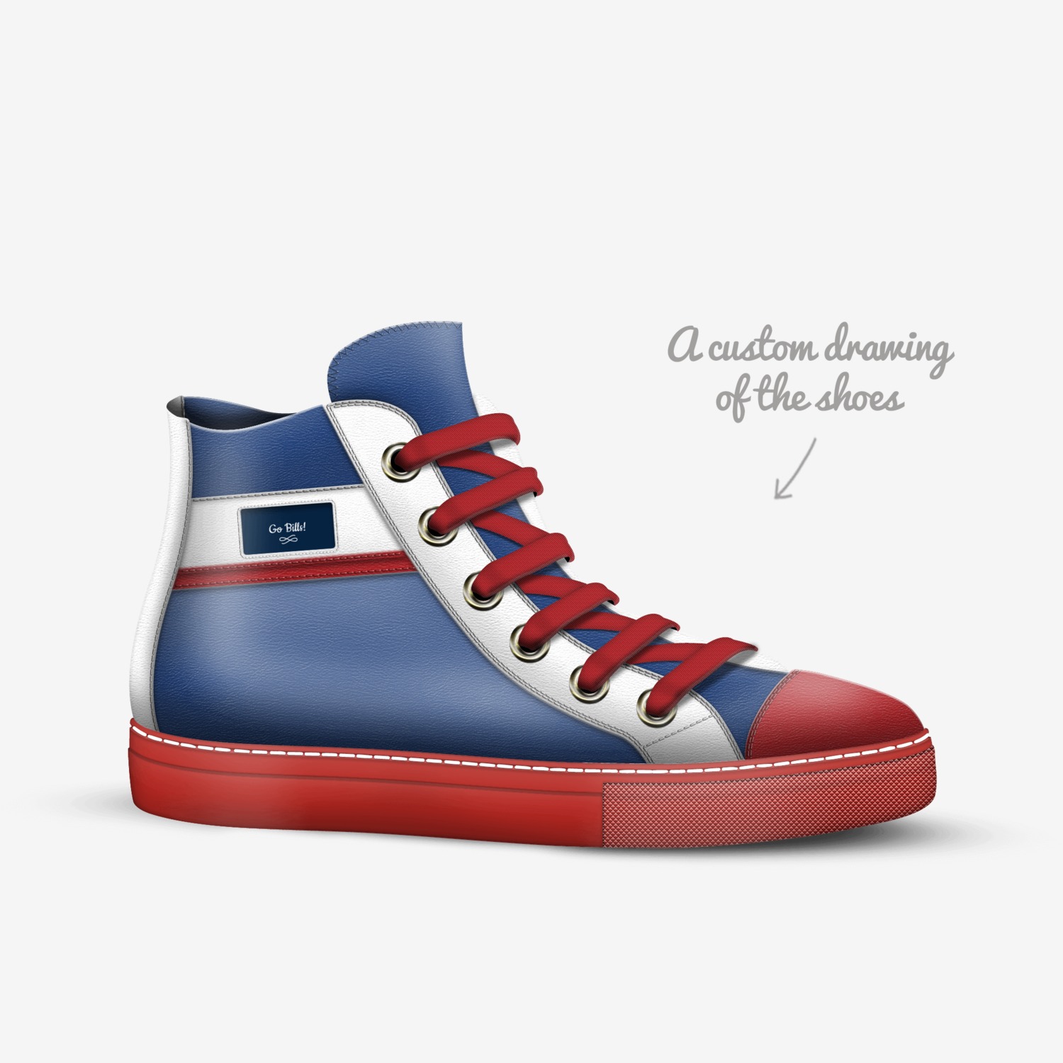 Amond custom made in Italy shoes by Sabrina Nesmith | Sketch view