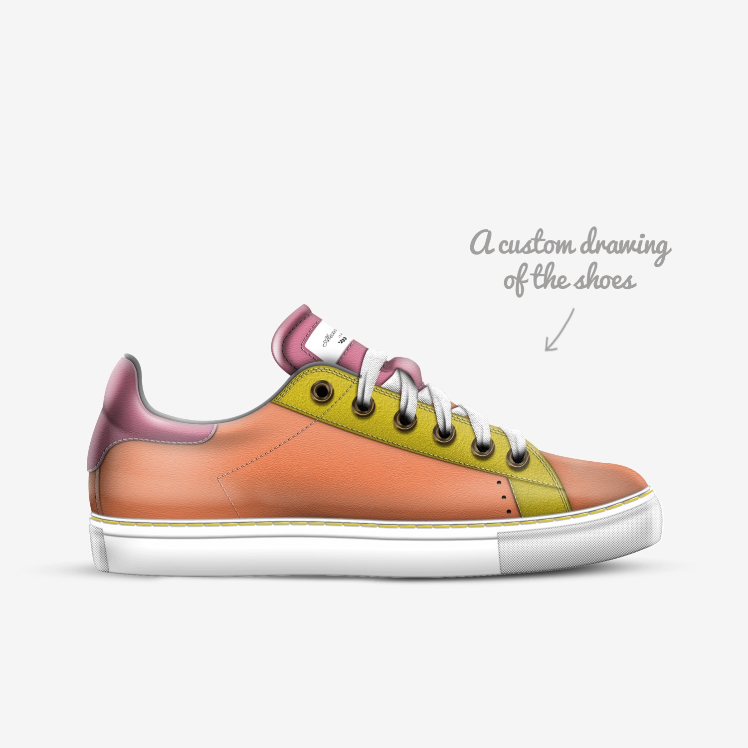Alexandria's custom made in Italy shoes by Alex Mcbride | Sketch view