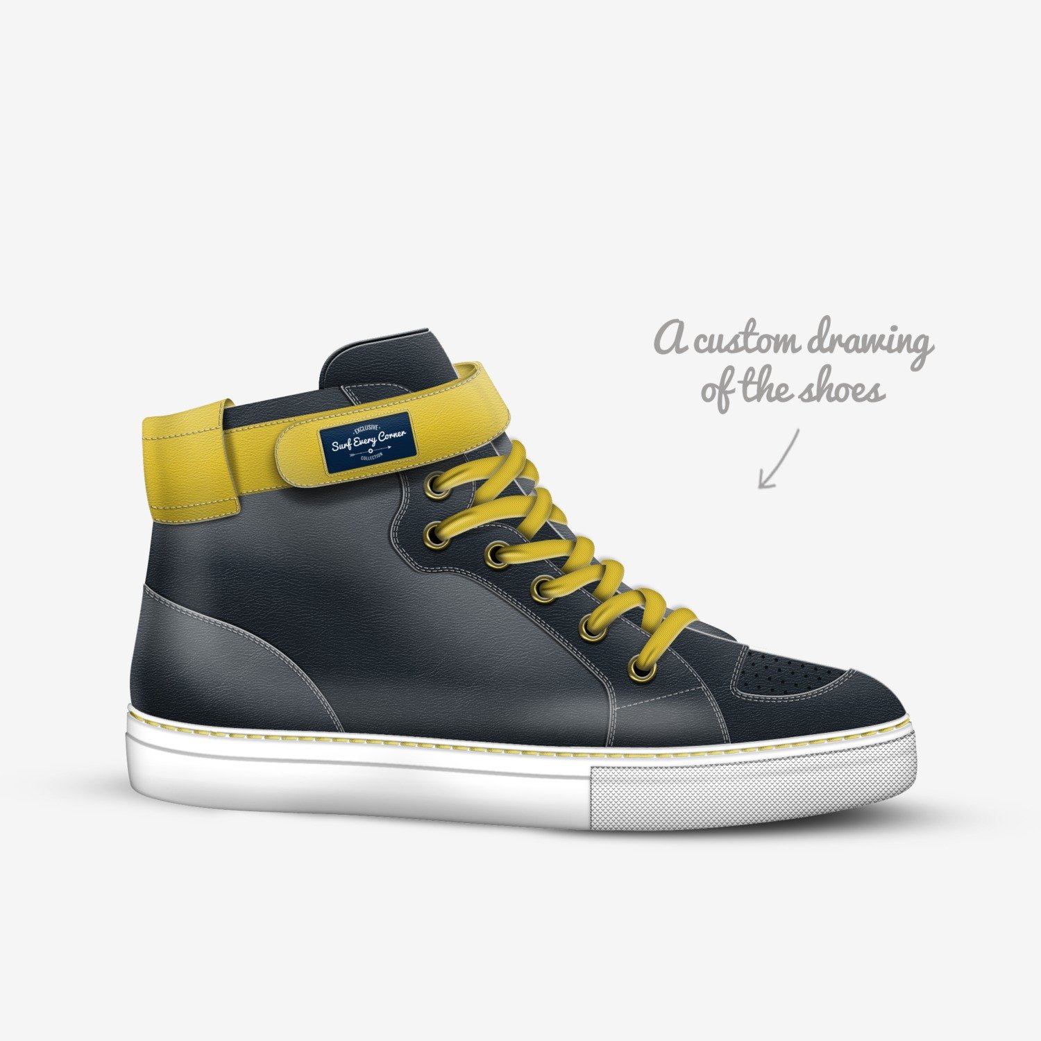 Maggie custom made in Italy shoes by Kim Berckmoes | Sketch view