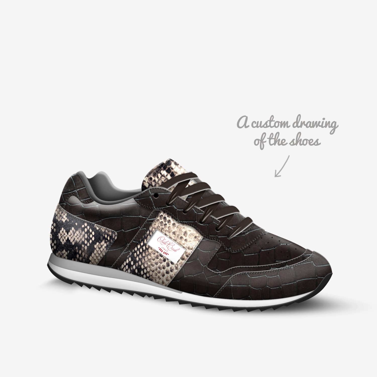 Quito Carib custom shoes Quito Carib custom made in Italy shoes by M Ramirez Deheywood | Sketch view