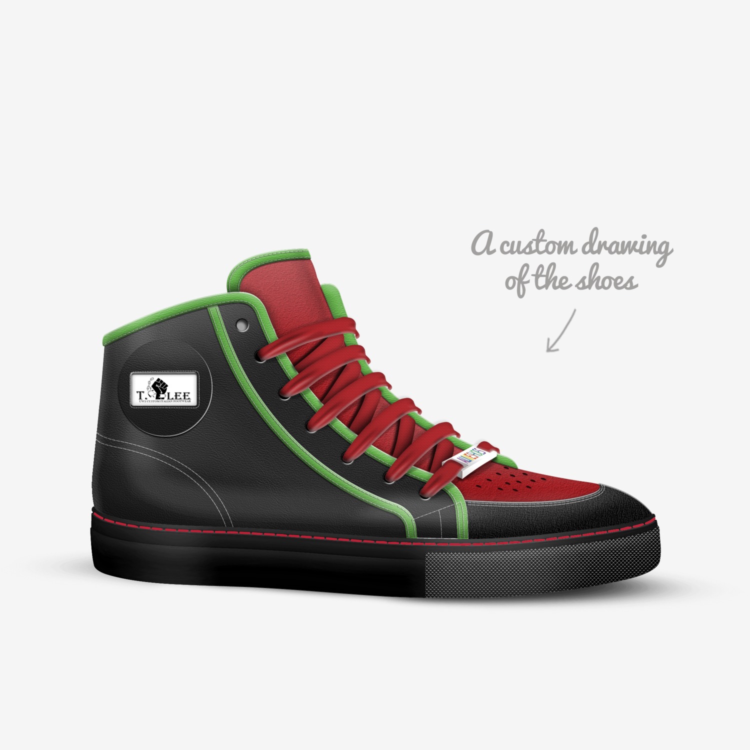 T Lee's custom made in Italy shoes by Urbanwallstreet Earl | Sketch view